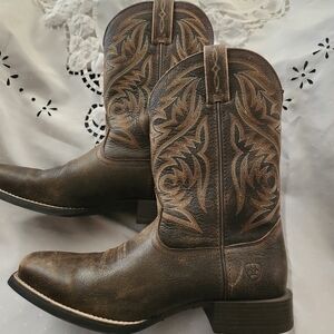 Ariat Sport Square Toe Cowboy Boots Men Size 10.5 D Brown 10027209 New!!!